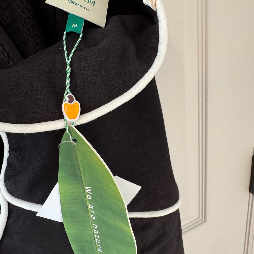FARM Rio Black Cutout Dress with White Trim - Picture 3 of 5